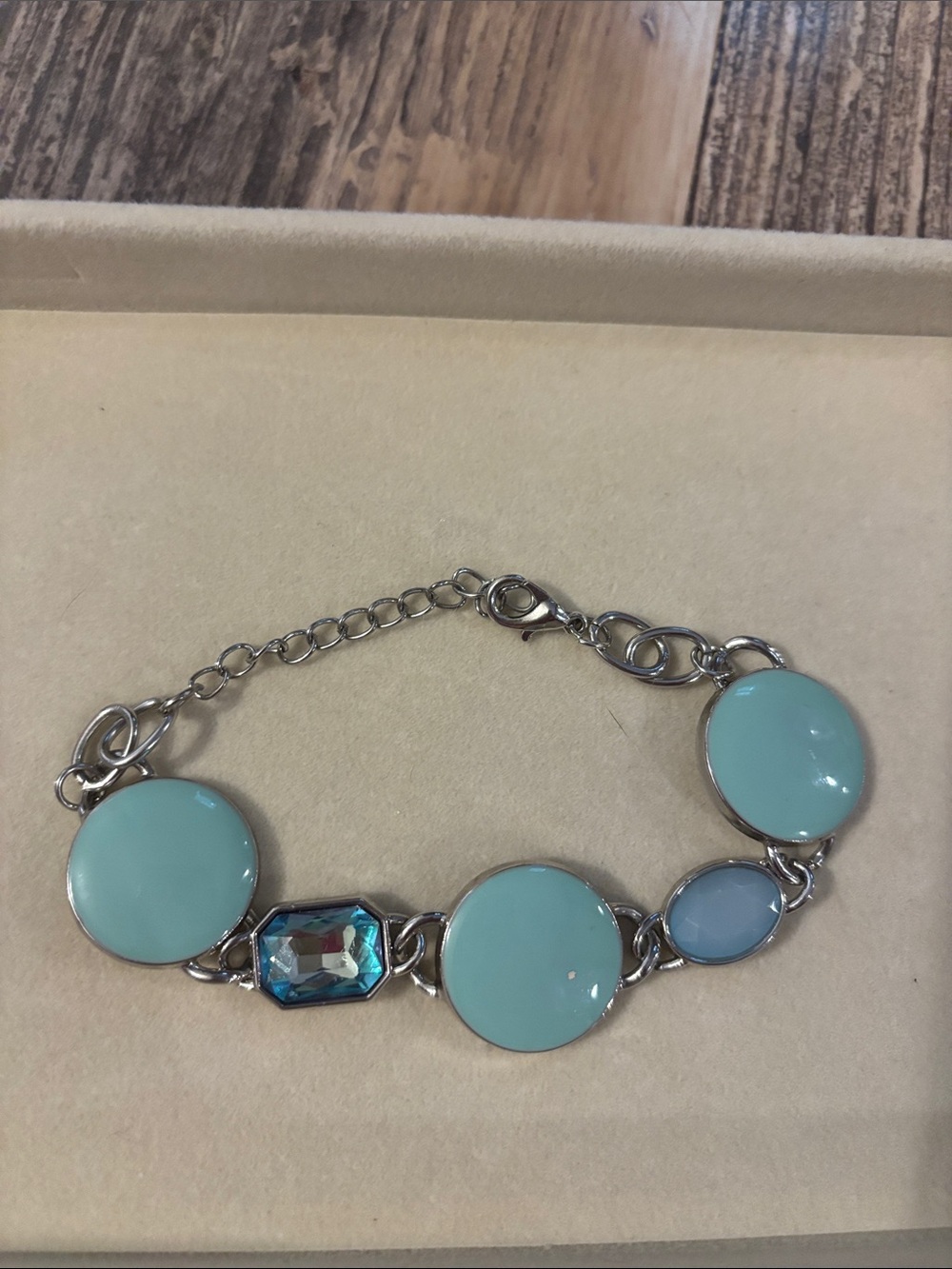 Blue & Green Silver Bracelet